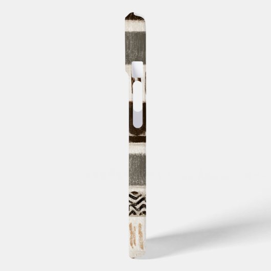 Earthy Boho Abstract Grid - Hand-Drawn Texture Case-Mate iPhoneケース (裏面 / 左)