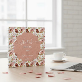 Earthy Boho Flowers ノートブック