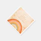 Earthy Boho Rainbow Baby Shower スタンダードカクテルナプキン (角)