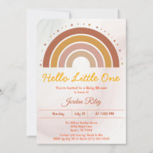 Earthy Boho Rainbow Baby Shower Gender Neutral 