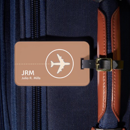 Earthy Boho Warm Terracotta Brown ラゲッジタグ (正面インサイチュ4)