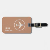 Earthy Boho Warm Terracotta Brown ラゲッジタグ (正面横)