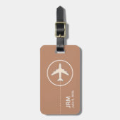 Earthy Boho Warm Terracotta Brown ラゲッジタグ (正面縦)