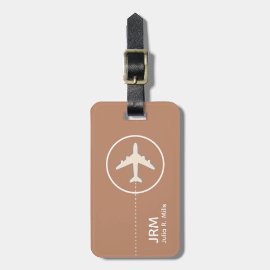 Earthy Boho Warm Terracotta Brown ラゲッジタグ (正面縦)