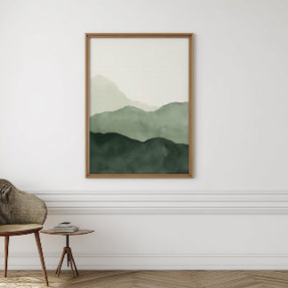 Earthy Boho Watercolor Wall Art | Digital Print ポスター