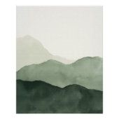 Earthy Boho Watercolor Wall Art | Digital Print ポスター (正面)