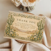 Earthy Botanical Desert Wedding サンキューカード