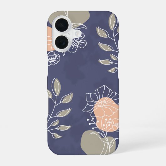 「Earthy Botanical Line Art」iPhone 16ケース iPhone 16ケース (裏面)