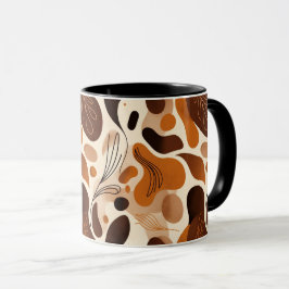 Earthy Botanical Mix Mug – Modern Abstract Design マグカップ