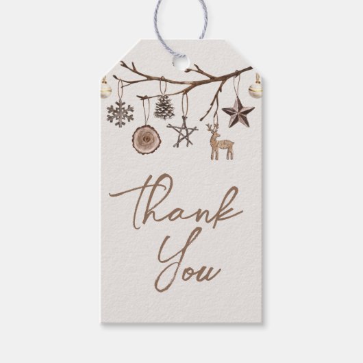 Earthy Christmas Thank You Tag ギフトタグ (正面)