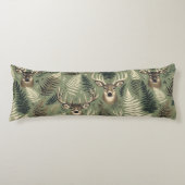 Earthy Deer Antlers & Ferns  ボディピロー (正面)