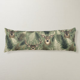 Earthy Deer Antlers & Ferns  ボディピロー