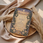 Earthy Desert Floral Wedding 招待状