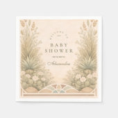 Earthy Desert Meadow Baby Shower スタンダードカクテルナプキン (正面)