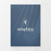 Earthy Elegance Logo Beauty, Spa Blue Brochure 三つ折りカード (カバー)