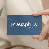Earthy Elegance Logo Beauty, Wellness, Spa Blue 名刺