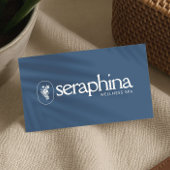 Earthy Elegance Logo Beauty, Wellness, Spa Blue 名刺
