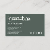Earthy Elegance Logo Beauty, Wellness, Spa Sage 名刺 (裏面)