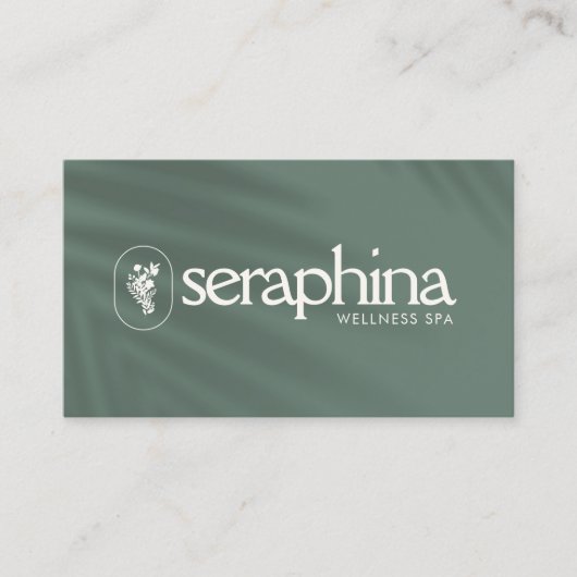 Earthy Elegance Logo Beauty, Wellness, Spa Sage 名刺 (正面)