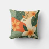 Earthy Floral Design クッション (正面)