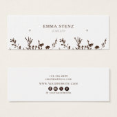 Earthy Floral • Earring Hoops Studs Display Card   (正面&裏面)