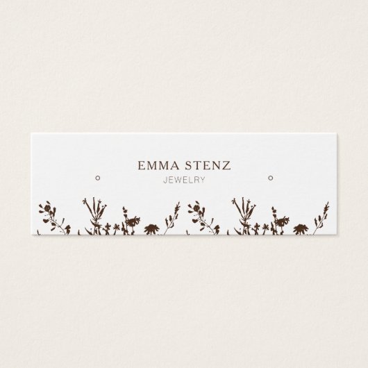 Earthy Floral • Earring Hoops Studs Display Card   (正面)