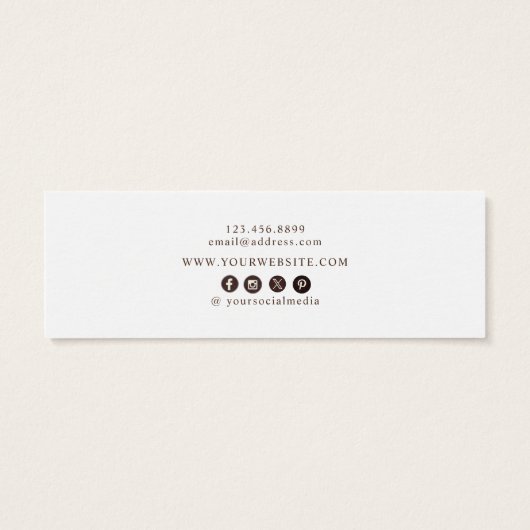 Earthy Floral • Earring Hoops Studs Display Card   (裏面)