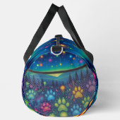 Earthy Floral Paw Print Travel  ダッフルバッグ (右)