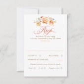Earthy Flowers Whimsical Elegant Wedding RSVP Card (正面)
