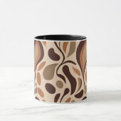 Earthy Fluid Shapes Mug – Minimal Abstract Style マグカップ (中央)