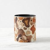 Earthy Fluid Shapes Mug – Minimal Abstract Style マグカップ (中央)