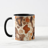 Earthy Fluid Shapes Mug – Minimal Abstract Style マグカップ (左)