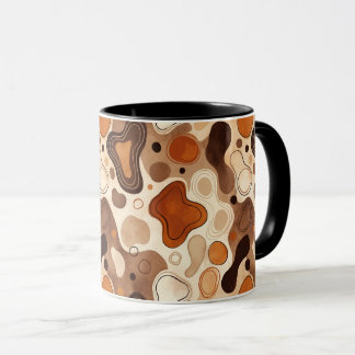 Earthy Fluid Shapes Mug – Minimal Abstract Style マグカップ