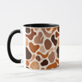Earthy Fluid Shapes Mug – Minimal Abstract Style マグカップ (左)