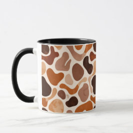 Earthy Fluid Shapes Mug – Minimal Abstract Style マグカップ