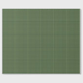 Earthy Forest Green and Olive Micro Check Plaid ラッピングペーパー (フラット)