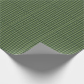Earthy Forest Green and Olive Micro Check Plaid ラッピングペーパー (角)