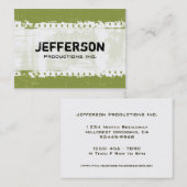 earthy Green Grunge Large Company名刺 名刺 (正面/裏面)