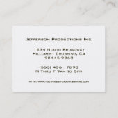 earthy Green Grunge Large Company名刺 名刺 (裏面)