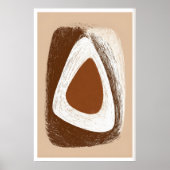 Earthy Harmony Wall Art - Soft Triangular Shape ポスター (正面)
