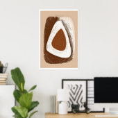 Earthy Harmony Wall Art - Soft Triangular Shape ポスター (ホームオフィス)