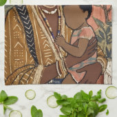 Earthy Heritage | Mother & Child Protea キッチンタオル (折り畳み)