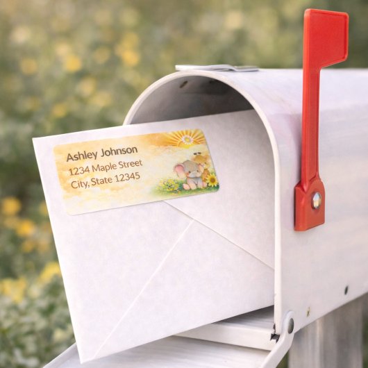 Earthy Jungle Sun Celebration Mark ラベル