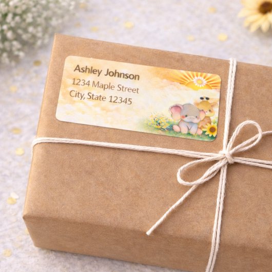 Earthy Jungle Sun Celebration Mark ラベル