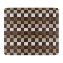 Earthy minerals checkerboard pattern カッティングボード