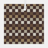 Earthy minerals checkerboard pattern ガラスオーナメント (裏面)