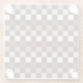 Earthy minerals checkerboard pattern ガラスコースター (裏面)