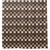 Earthy minerals checkerboard pattern シャワーカーテン (正面)