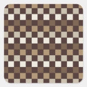 Earthy minerals checkerboard pattern スクエアシール (正面)