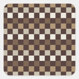 Earthy minerals checkerboard pattern スクエアシール
